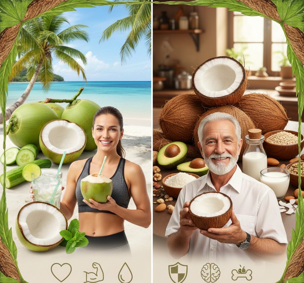 manfaat kelapa muda dan tua