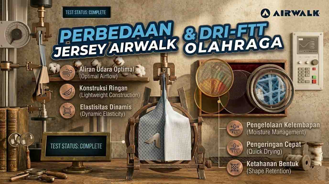 Perbedaan Jersey Airwalk dan Dri Fit Olahraga, Mana yang Lebih Nyaman?
